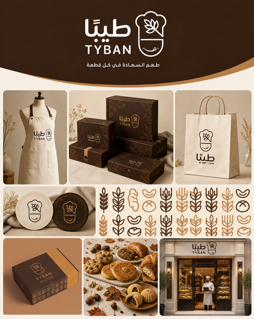 هوية بصرية: طيبا TYBAN - مخبوزات
